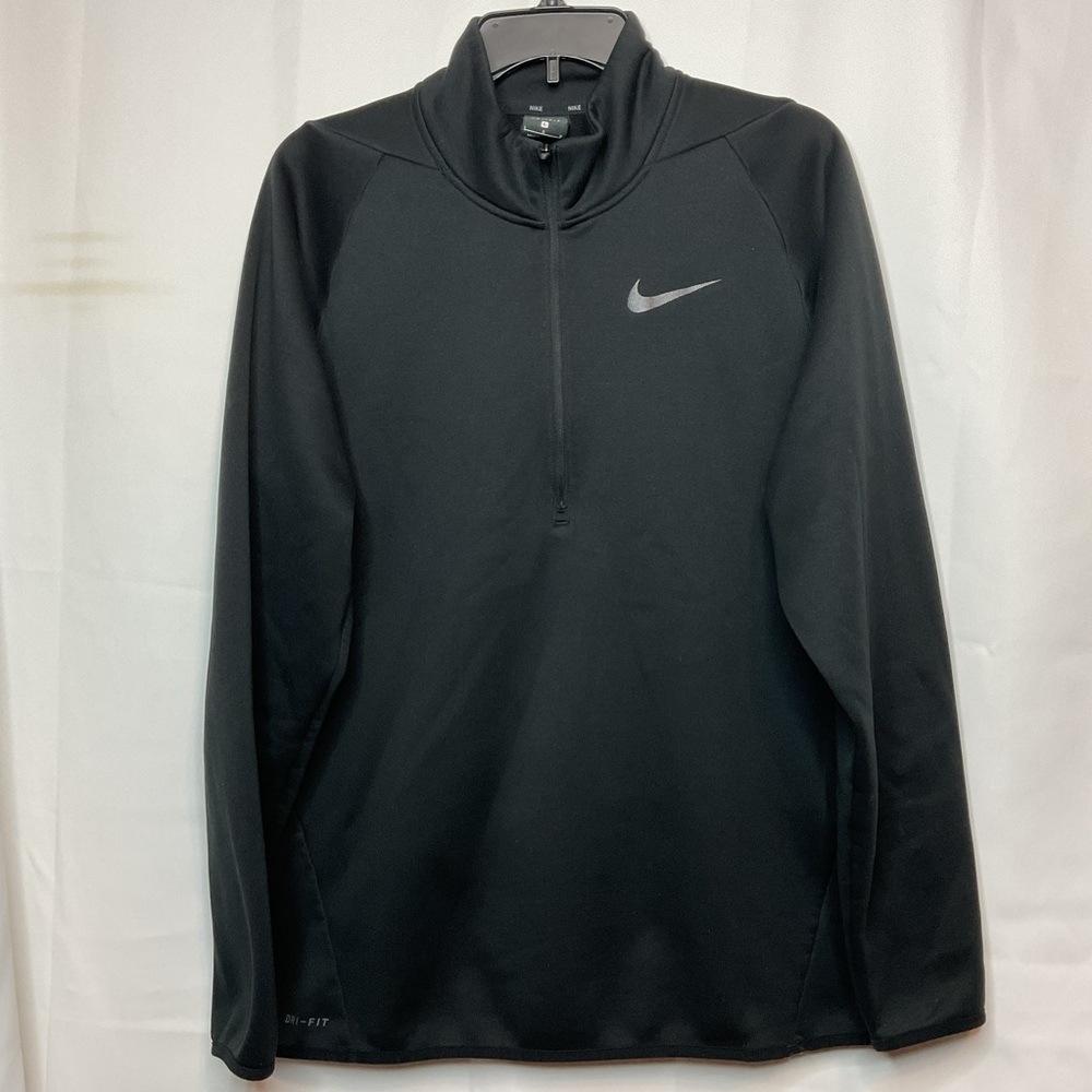 Black Nike 3/4 zip long sleeve pullover mens large - Picture 6 of 6